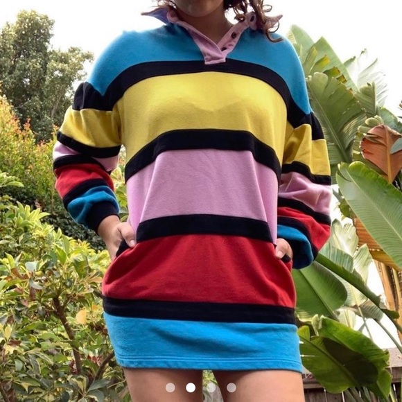 Lazy Oaf striped Color block dress - Picture 3 of 5